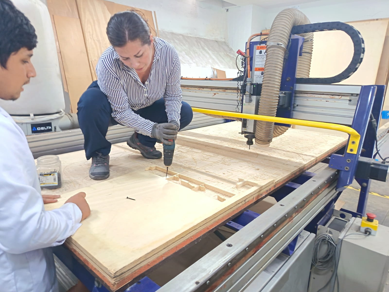 Material fixed on machine